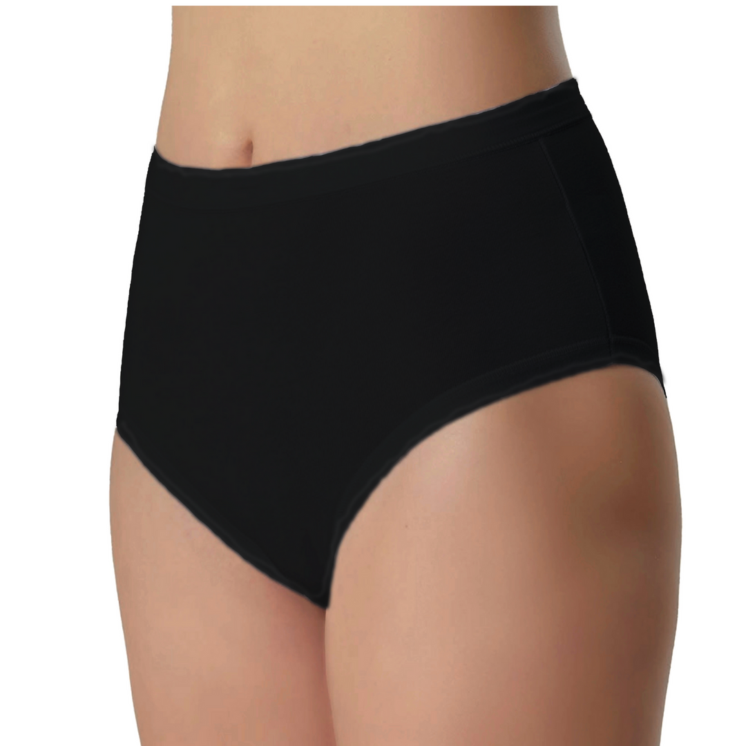 6 Slip Donna Vita Alta Cotone Elasticizzato Mutande Culotte Intimo da alte