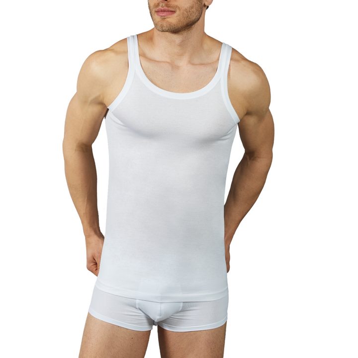 Canottiera Uomo Cotone Filo Scozia ® Intimo Uomo Spalla Stretta Canotta Uomo Bianca Intima Canottiera Uomo Cotone Spallina