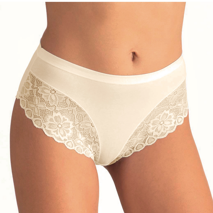 Set 6 Mutande Donna Cotone Slip Pizzo Made in Italy Mutandine morbide Pizzo Elasticizzate morbide e Sexy Vita Media