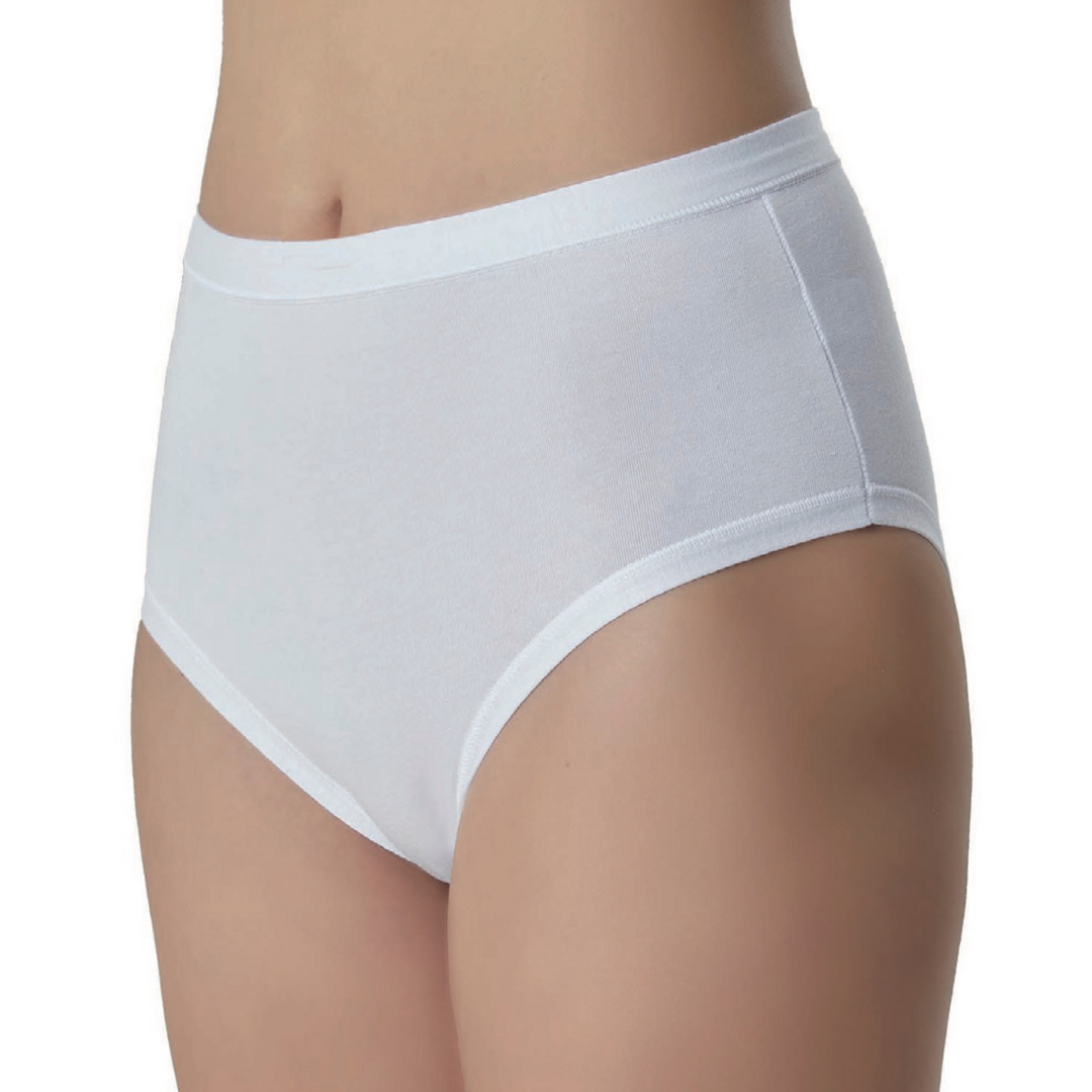 6 Slip Donna Vita Alta Cotone Elasticizzato Mutande Culotte Intimo da alte