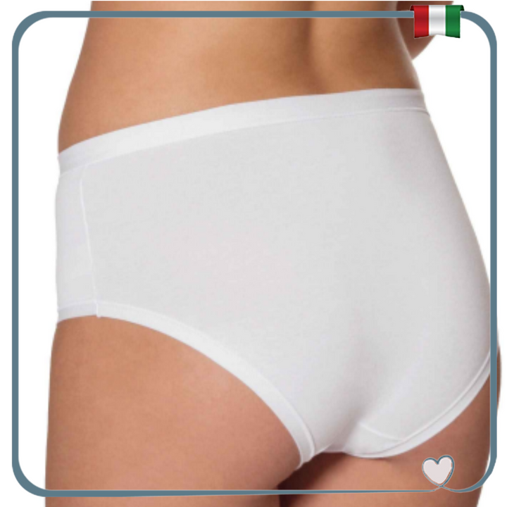 6 Slip Donna Vita Alta Cotone Elasticizzato Mutande Culotte Intimo da alte