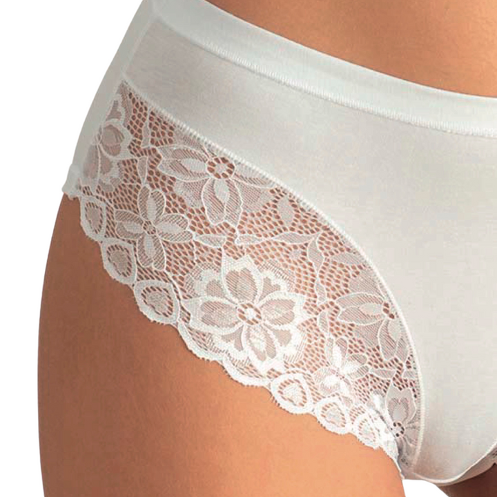 Set 6 Mutande Donna Cotone Slip Pizzo Made in Italy Mutandine morbide Pizzo Elasticizzate morbide e Sexy Vita Media