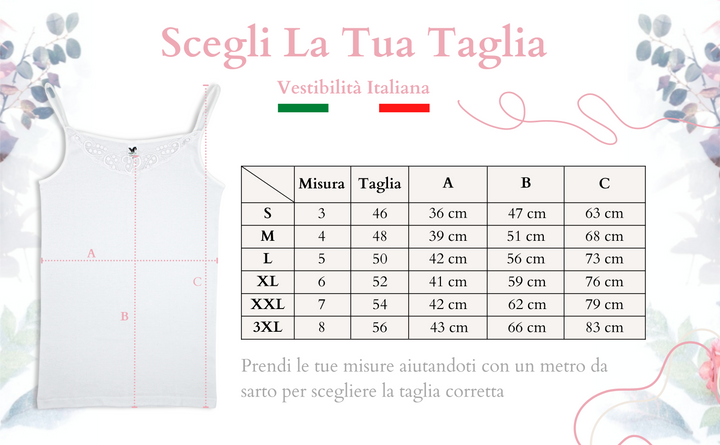 Set 3 Canottiera Intima Donna Spalla Stretta in Pizzo macramè 100% Cotone Pettinato Top Intimo Bianco Canotta Intima Donna Estiva