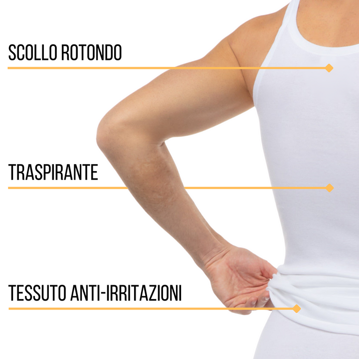 Set 3 Canottiera Intima Uomo Spalla Stretta Cotone Mercerizzato 100% Canottiere Vogatore Intimo Canotta Spallina Canottiera Bianca