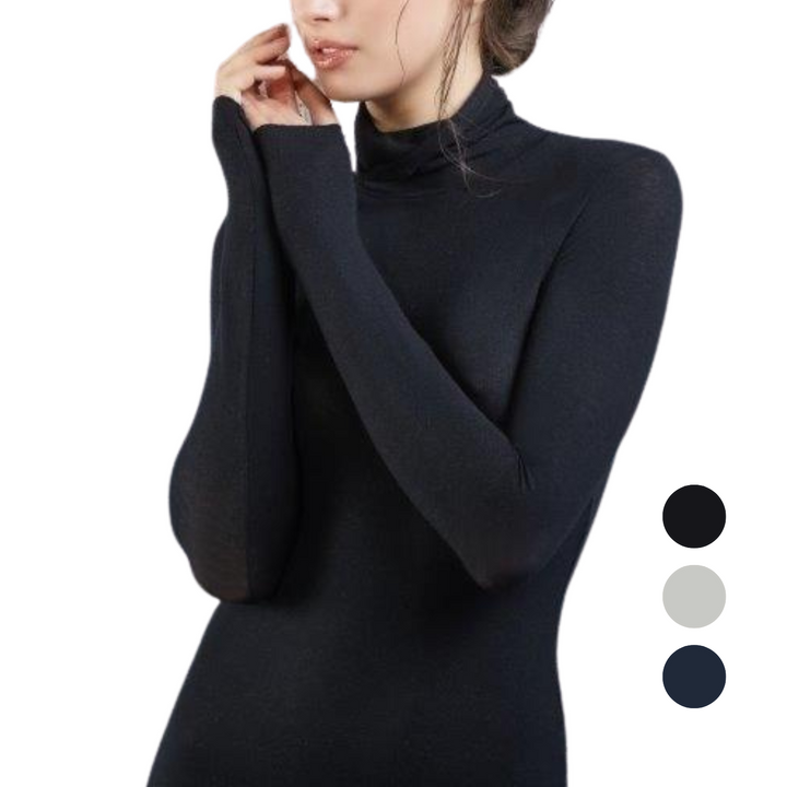 Maglia LANA Donna CASHMERE Manica lunga in lana Sottogiacca Dolcevita Elegante: