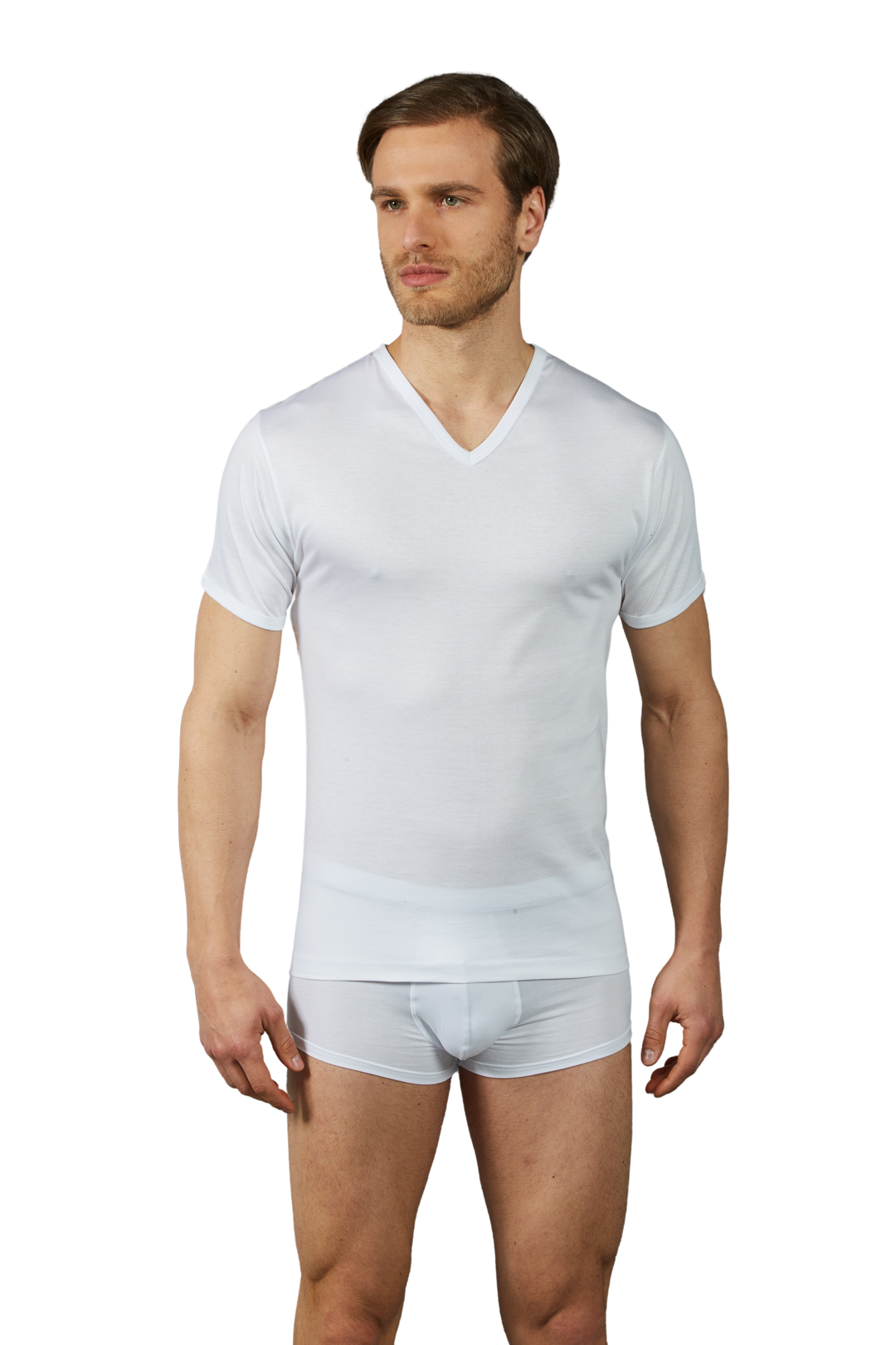 Set 2 Magliette Intime Uomo Cotone Scollo a v Made in Italy t Shirt  Maglia Intima Scollo a v Manica Corta
