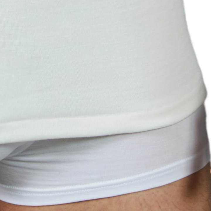 Set 2 Magliette Lana Cotone Uomo Scollo A V, Made in Italy,Maglia Intima Termica, Cotone sulla Pelle, Tshirt Uomo Manica Corta Invernale, Maglietta Termica Bianca, Intimo Termico