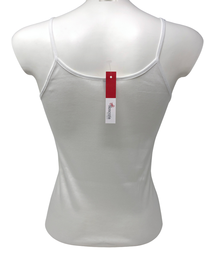 Canotta da Donna Intima Spallina  in Puro Cotone Filoscozia Canottiera Intima Spalla Stretta