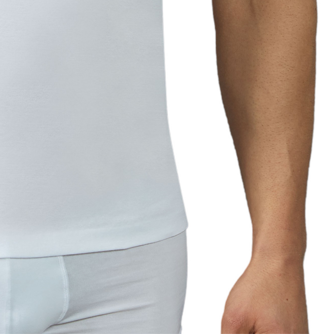 Maglia Intima Uomo Cotone Scollo a V Maglietta Filo di Scozia Uomo Made in Italy T Shirt Intimo Uomo Maglia Intima Manica Corta