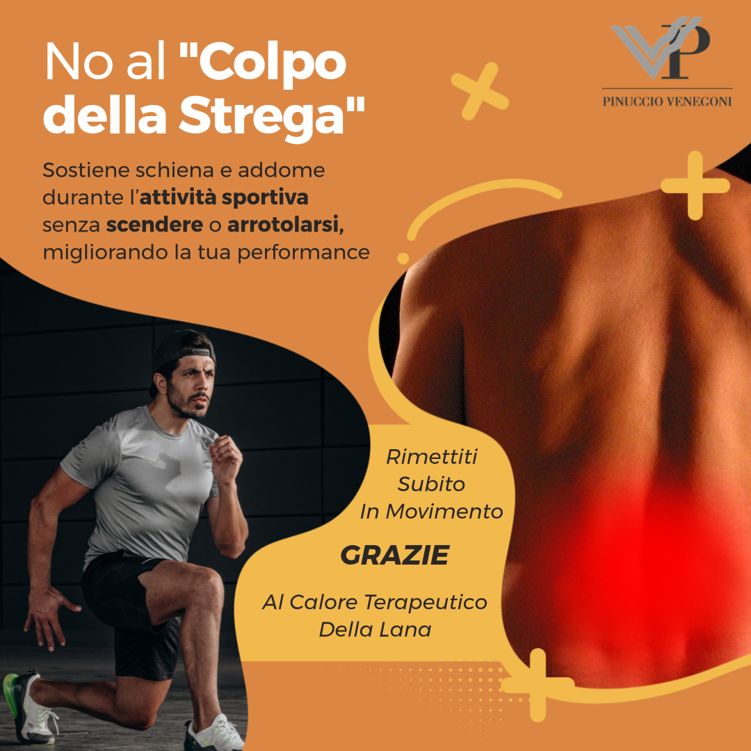 Fascia Lombare in LANA per Mal di Schiena MADE IN ITALY Pancera Termica Calda e Riscaldante Contenitiva Uomo Donna Unisex