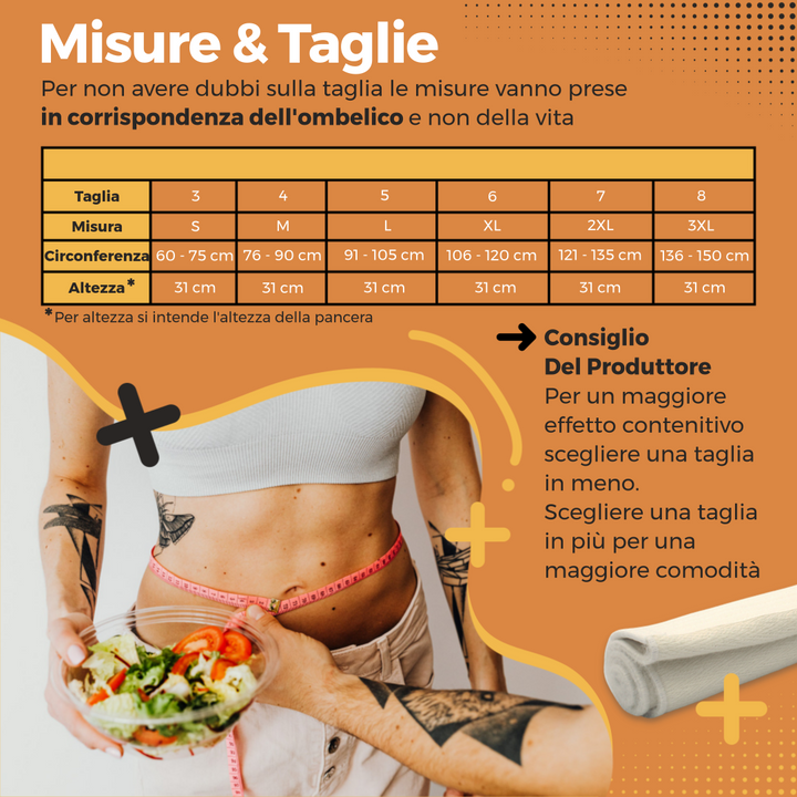 Fascia Lombare in LANA per Mal di Schiena MADE IN ITALY Pancera Termica Calda e Riscaldante Contenitiva Uomo Donna Unisex