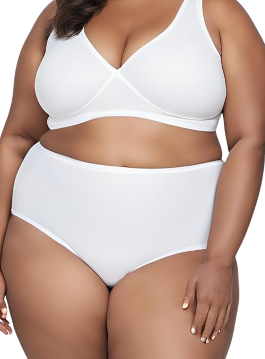 Set 2 Mutande Donna Cotone Elasticizzato – Slip Donna Cotone Vita Media Taglie Forti Made in Italy Culotte Bianche e Nere
