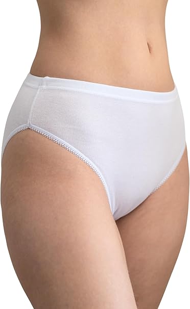 Set 6 Mutande Donna Cotone Vita Media | Slip Culotte 100% Cotone Puro, Antiallergiche | Intimo Donna Bianco/Nero | Made in Italy
