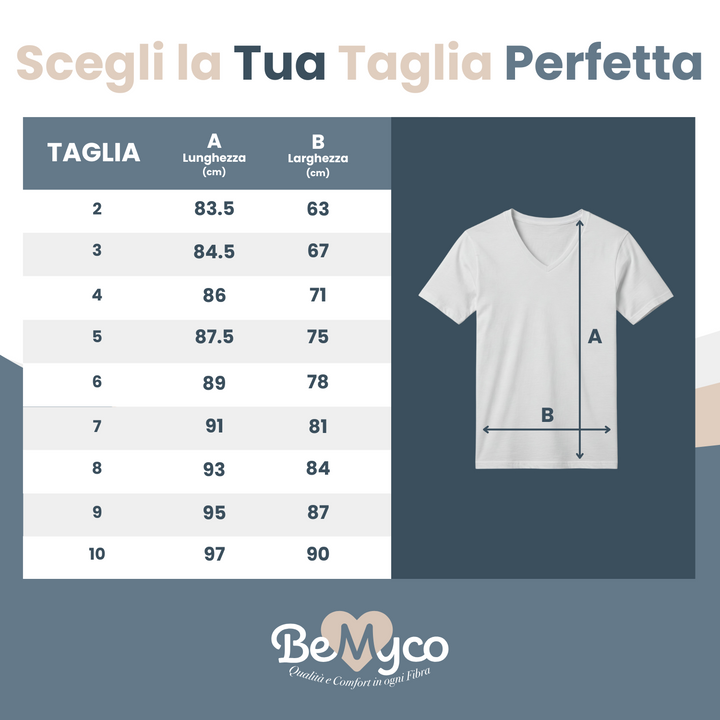 Maglia Intima Uomo Intimo TAGLIE FORTI Cotone Puro 100% Maglietta Scollo a V
